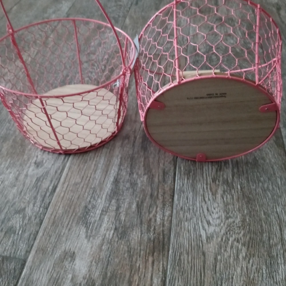 Basket color Pink 2 pzs for towels, toys organizer hair brush  anything New